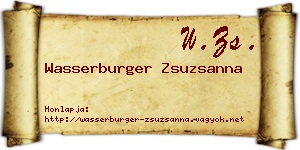 Wasserburger Zsuzsanna névjegykártya