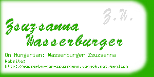 zsuzsanna wasserburger business card